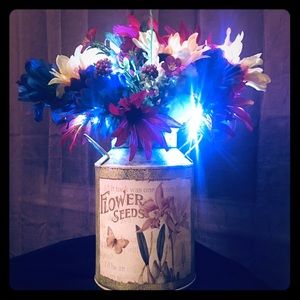 Milk jug LED flower arrangement